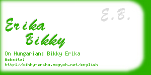 erika bikky business card